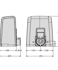 Alternative view of BFT DEIMOS ULTRA BT A 600 motors - bīdāmo vārtu automātika
