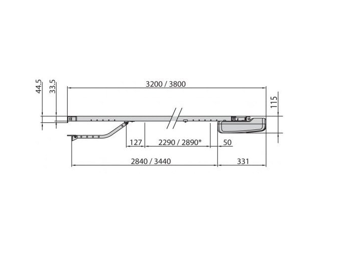 BFT BOTTICELLI 650 24V KIT 2,90m CHAIN (ar ķēdi) Paceļamo garāžas vārtu automātika