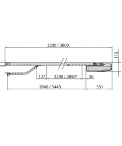 BFT BOTTICELLI SMART 850 24V KIT 2.90m BELT (ar siksnu) Paceļamo garāžas vārtu automātika