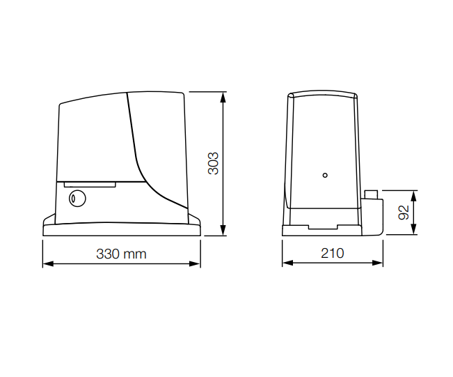 NICE ROBUS 600 Bīdāmo vārtu automātika KIT