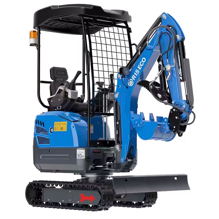 Mini ekskavators RIPPA R15 ar stikla kabīni - Image 3